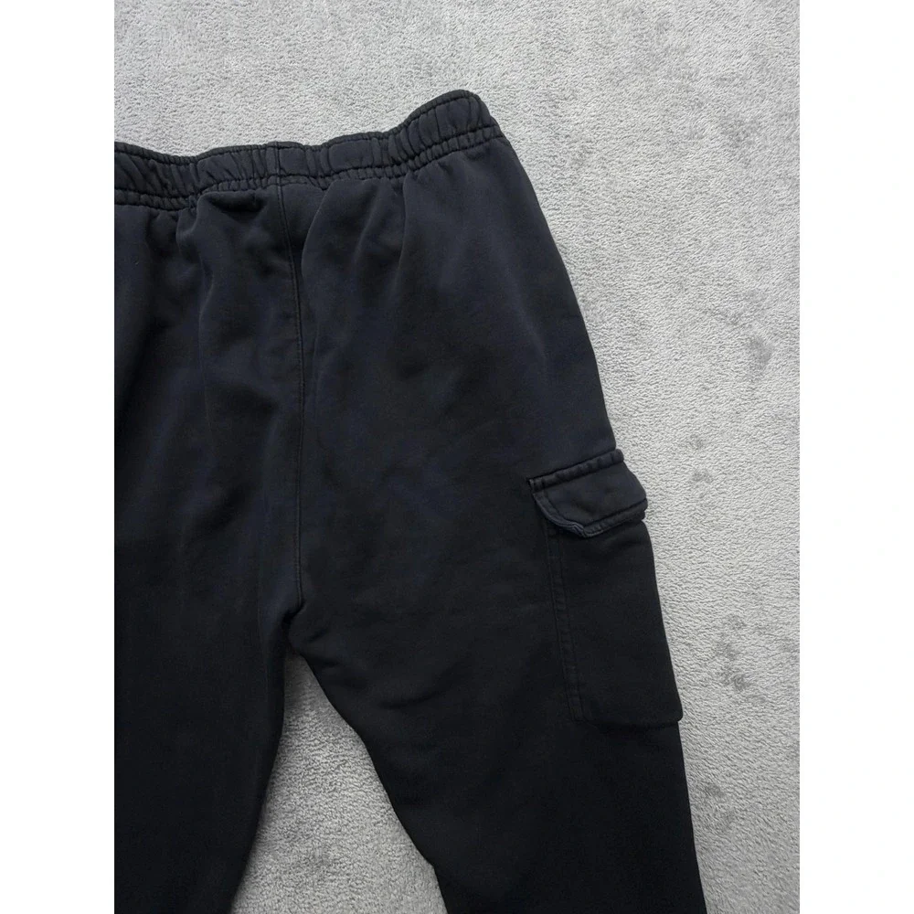 Nike Pants Mens Medium Black Jogger Fleece Cargo Elastic Waist CD3129-010 - Picture 15 of 16